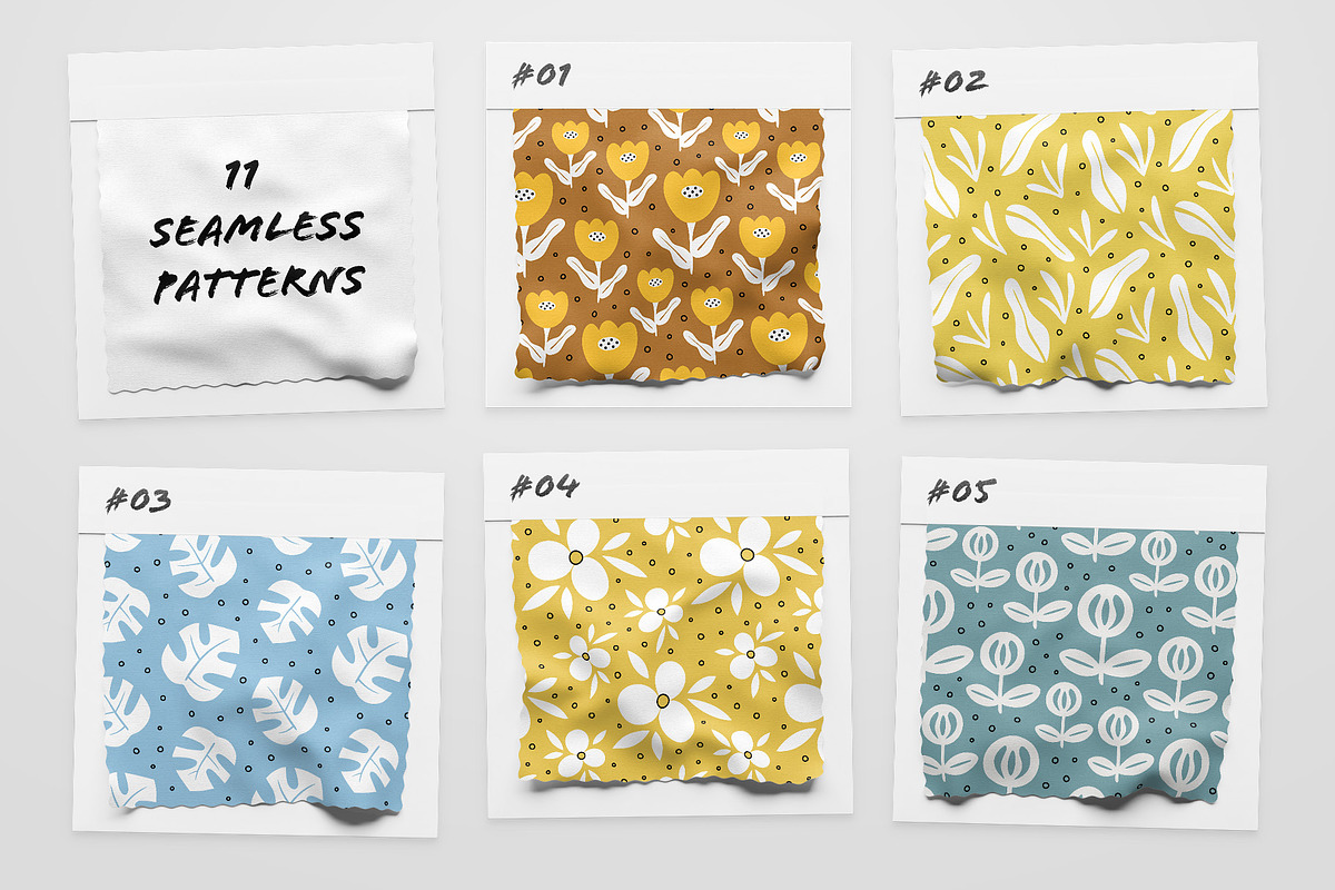 Abstract Plants Seamless Patterns, a Pattern Graphic by Kotulska (Photo 2 of 9)
