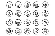 20 Nature cosmetics stamp icons, an Outline Icon by RevolutionizZed (Thumbnail 2 of 3)