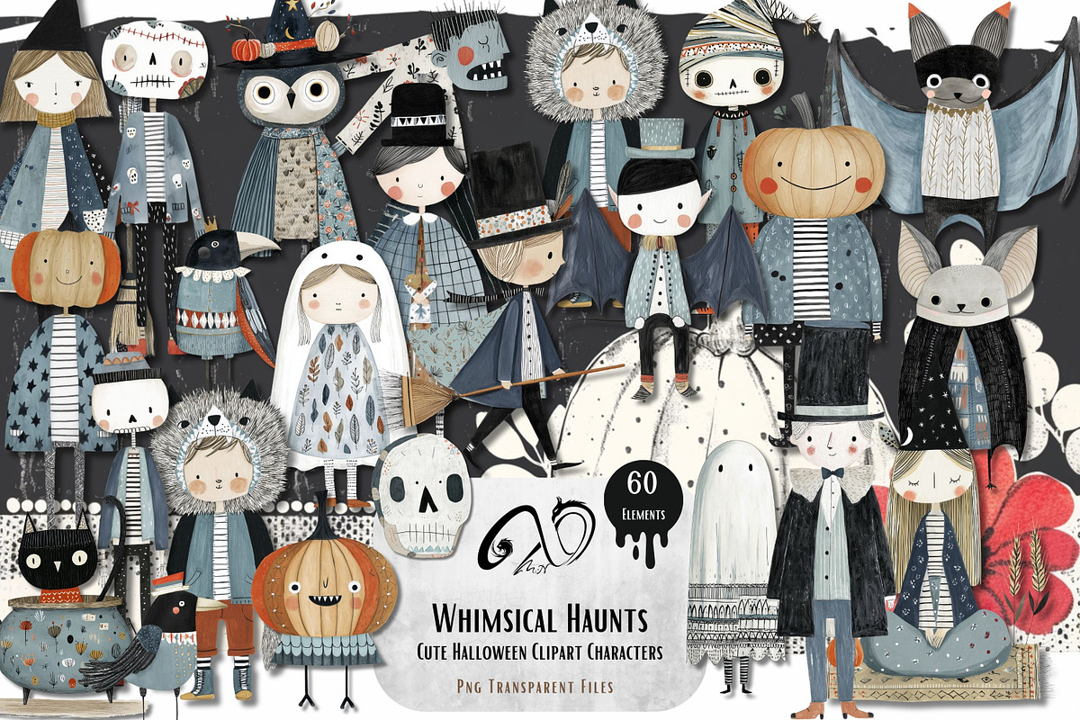 Whimsical Haunts: Cute Halloween, a Person Illustration by NiiiNArt (Photo 1 of 6)