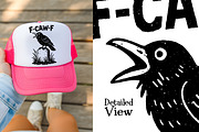 F-CAW-F Crow Sublimation PNG Set, an Animal Illustration by Heather Green Designs (Thumbnail 5 of 5)