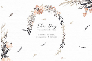 This Day. Watercolor Collection., an Illustration by PeDe Designs