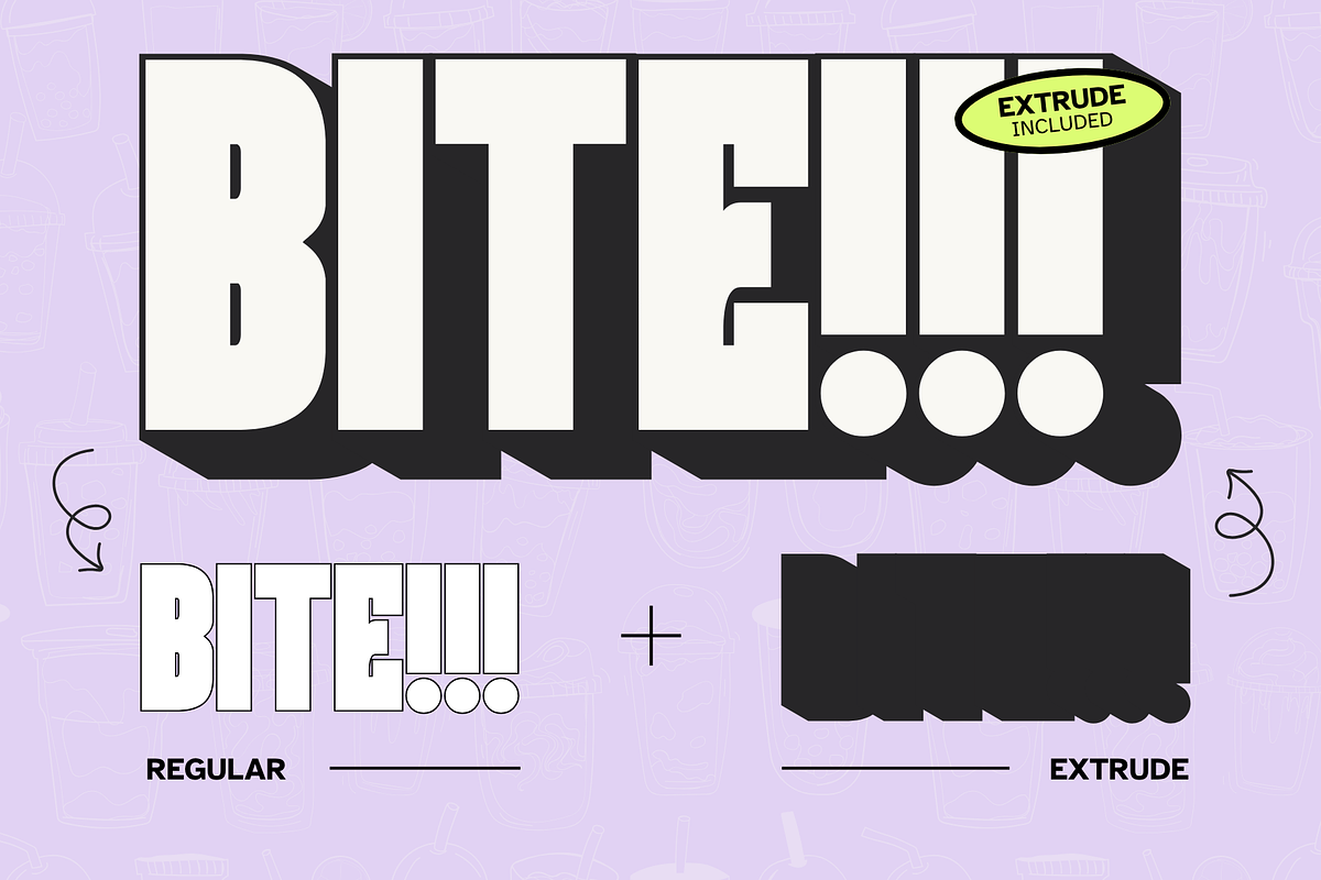 Coffee Shop - Extrude Food Logo Font, a Sans Serif Font by Nirmana Visual (Photo 4 of 14)
