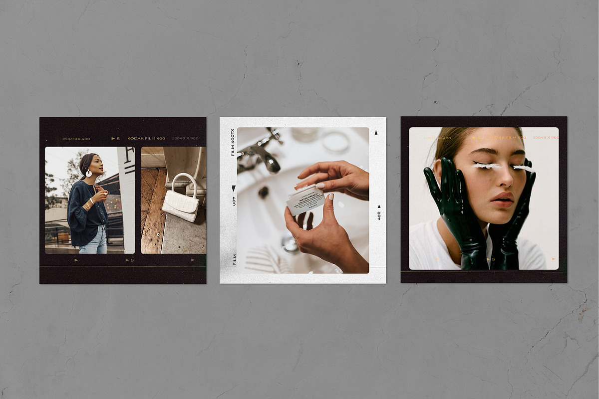 CANVA & PS / 120 Film Frames, a Social Media Template by Simple có (Photo 4 of 17)