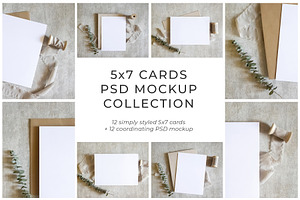 5x7 Neutral Card Mockup Pack, a Print Template by Citrus and Cinnamon