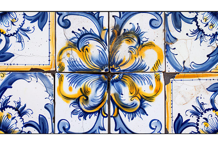 Colorful Vintage Spanish Tile, a Background Photo by Lermont51