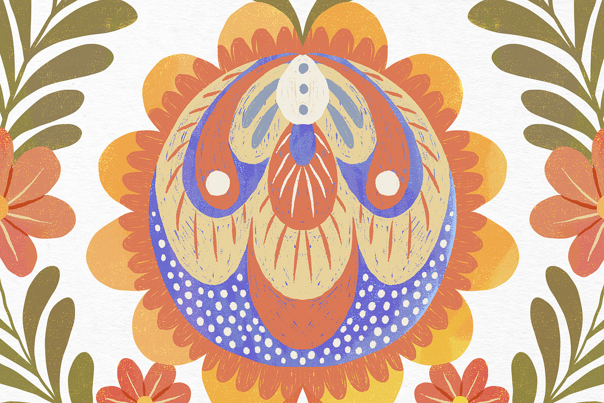 Folk Spring Illustrations, a Decorative Illustration by GVGraphics (Photo 8 of 14)