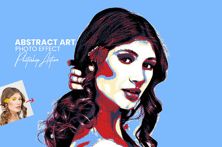 Abstract Art Photoshop Action, an Action Add-On by Photoshop Action