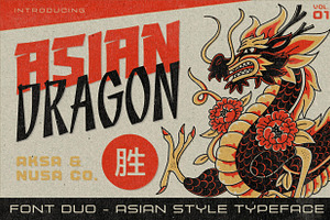 ASIAN DRAGON - FONT DUO, a Font by Aksa & Nusa Co.
