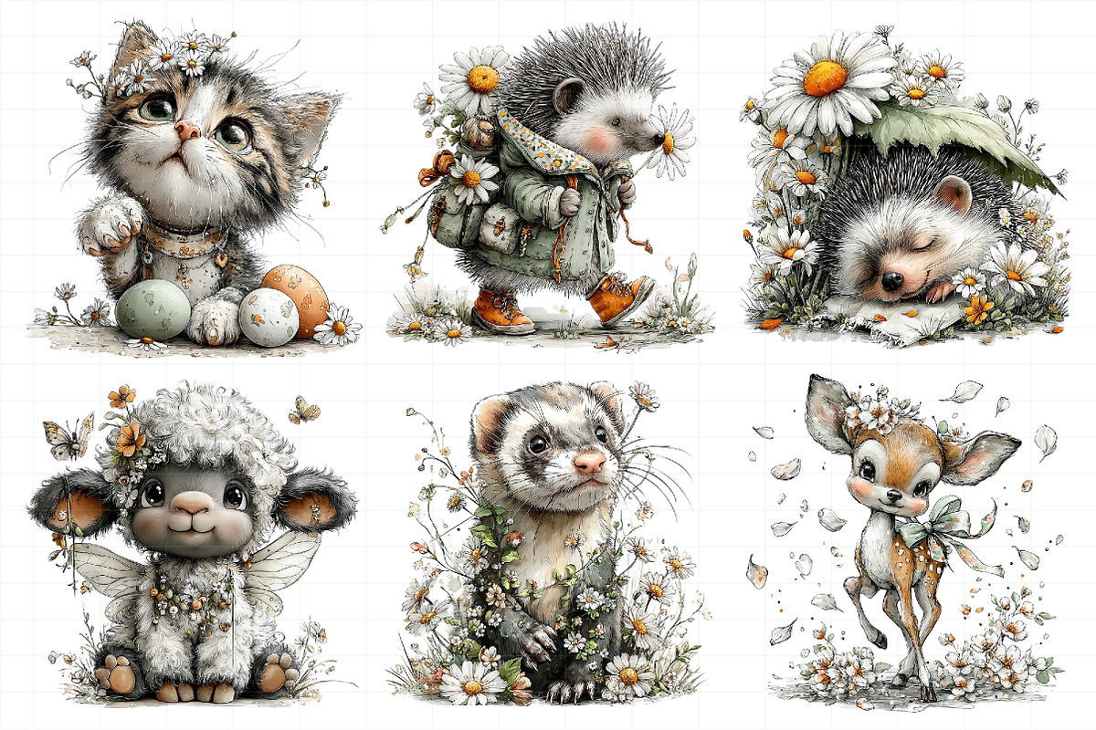 Whimsical Spring Animal Clipart, an Illustration by Daily.Designs (Photo 7 of 7)