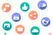 Social Network flat icon vector, an Icon by PeoGeo Creative (Thumbnail 2 of 3)