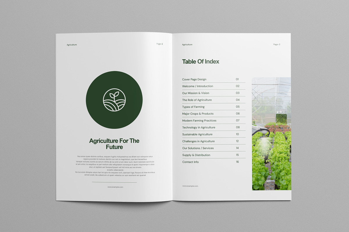 Agriculture Brochure Template Canva, a Brochure Template by Pixelpick (Photo 2 of 9)