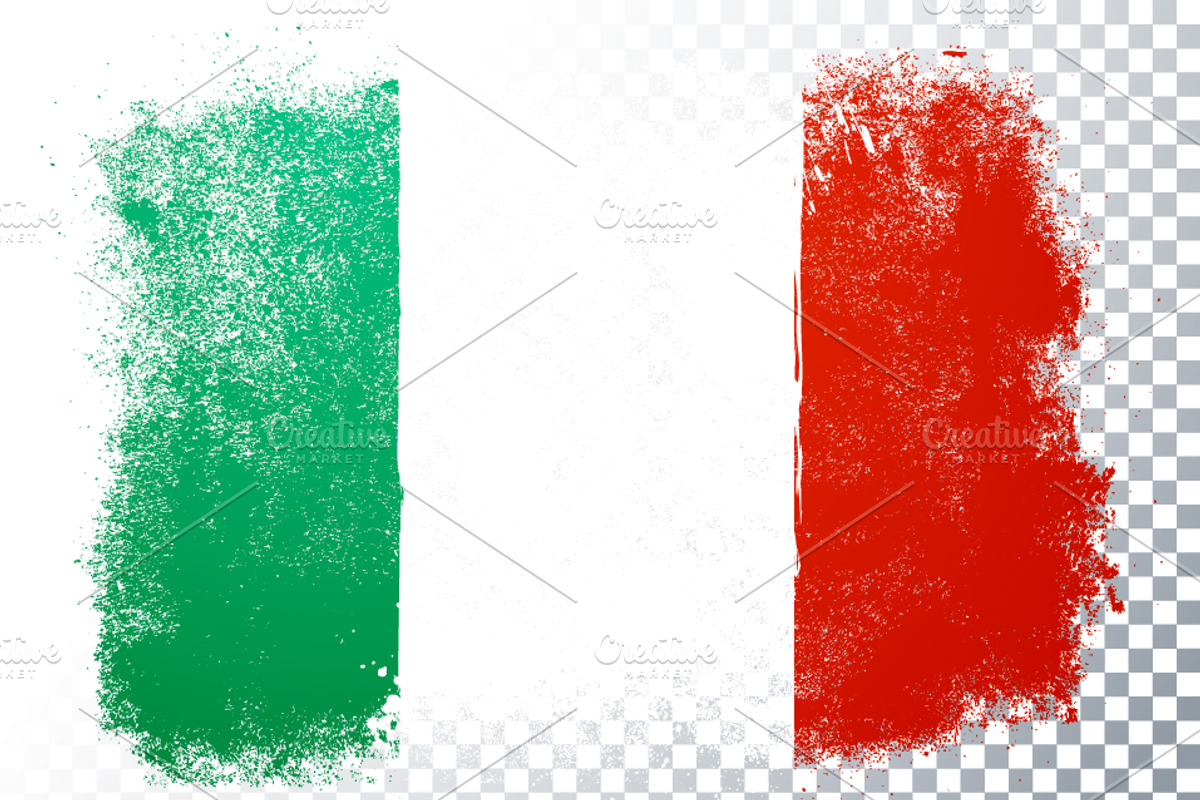 Distortion Grunge Flag Of Italy, a Texture Graphic by Black White Mouse Design