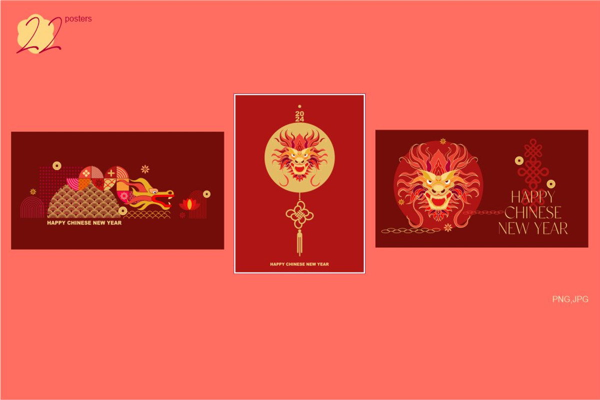 Chinese New Year-set of cliparts, a Seasonal Illustration by Collection by VY (Photo 2 of 15)