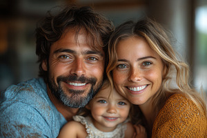 Family enjoying a joyful moment toge, a Photo by Tanuart