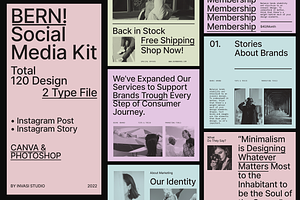 BERN! Social Media Kit, a Social Media Template by Invasi Studio