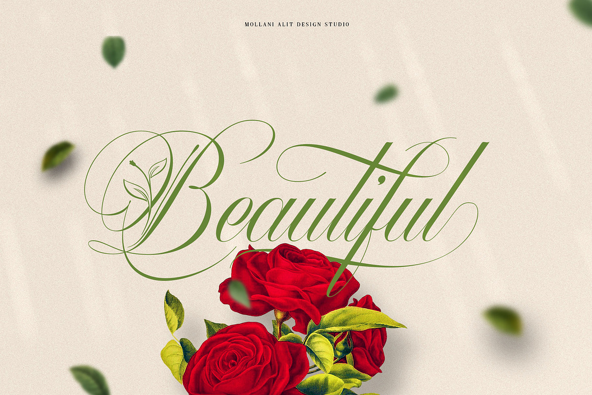 Mollani Nature Script, a Script Font by alit design (Photo 18 of 20)