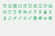 Waste Recycling Line Icons, an Outline Icon by Abstracto-Create (Thumbnail 5 of 6)