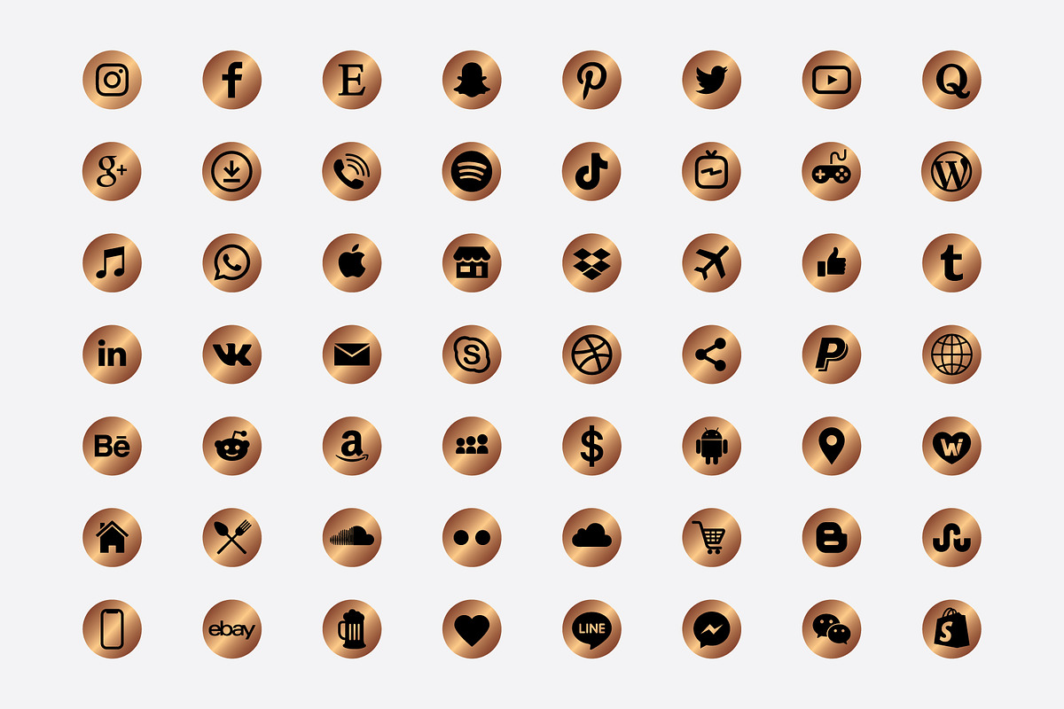 50+ Social Media Icons, an Icon by ChicGraphix (Photo 4 of 6)
