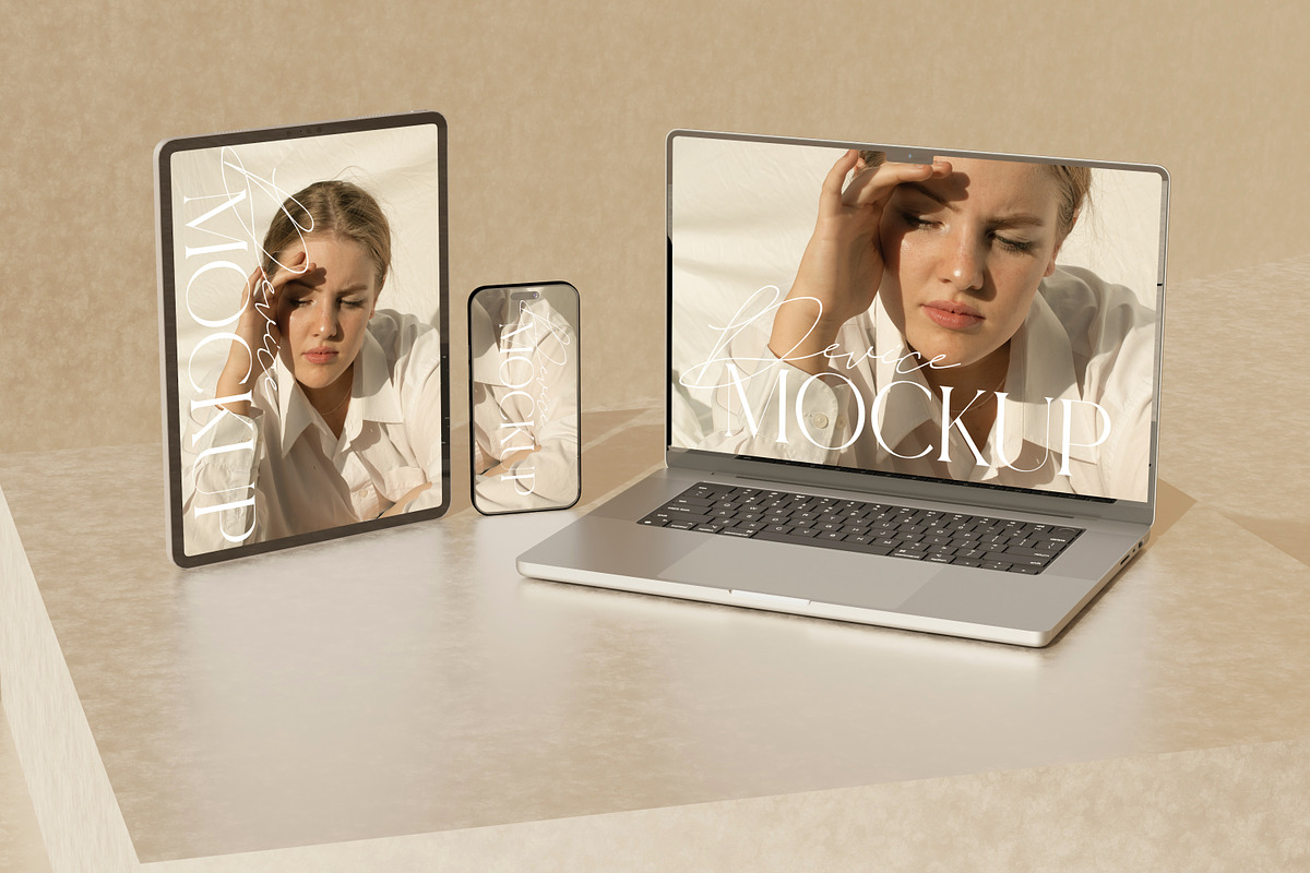 DEVICE MOCKUPS | Macbook iPad iPhone, a Device Mockup by yuliyuri.studio (Photo 3 of 7)