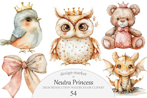 Neutra Princess Clipart, an Illustration by Design Market