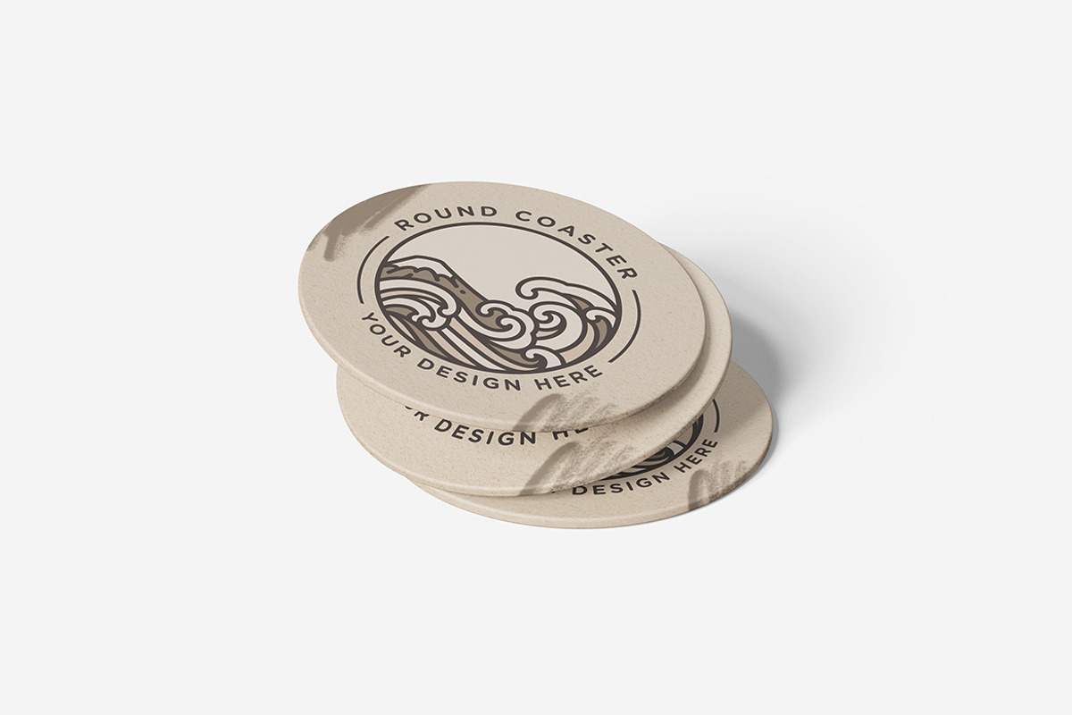 Round Coaster Mockup, a Product Mockup by MrLetters (Photo 2 of 5)