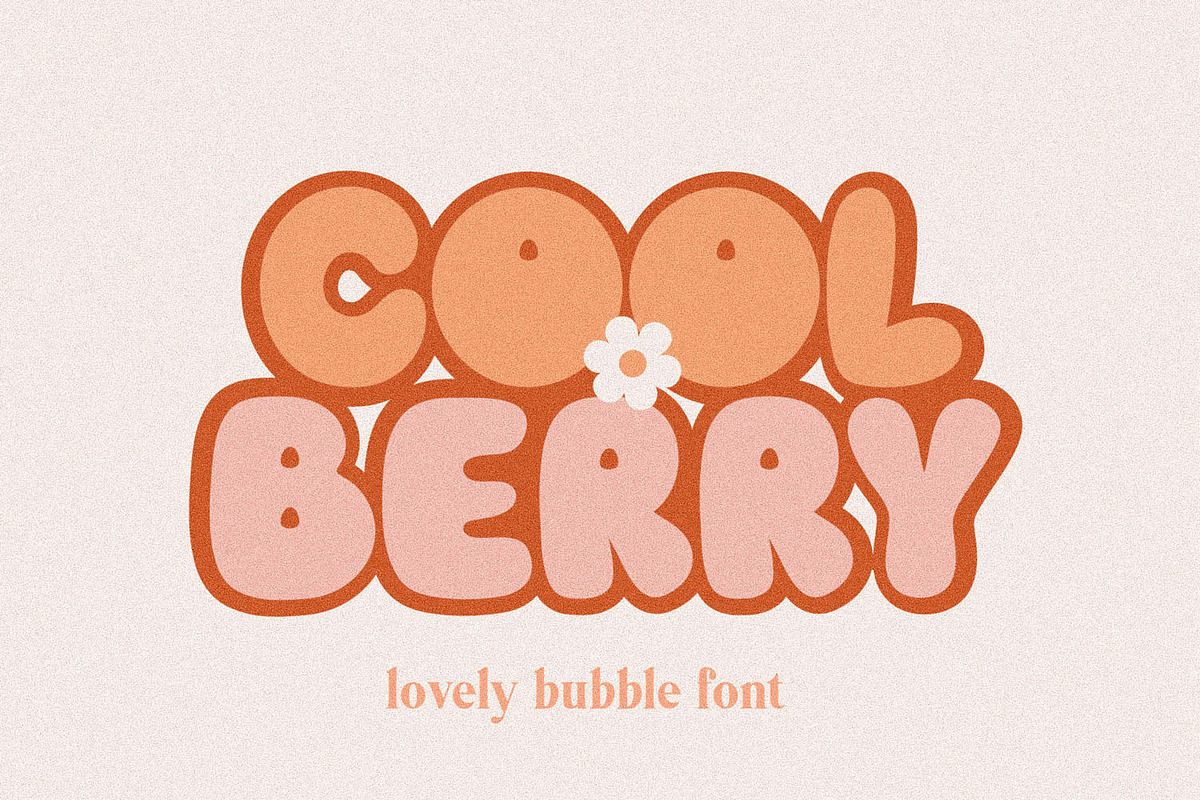 Cool Berry Lovely Bubble Font, a Handwritten Font by BarcelonaShop (Photo 1 of 10)