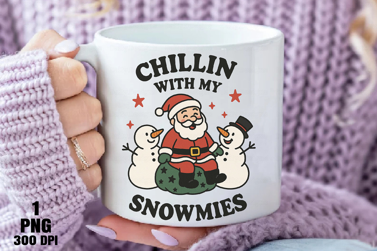 Funny Christmas PNG Cute Santa, an Illustration by Daily.Designs (Photo 3 of 10)