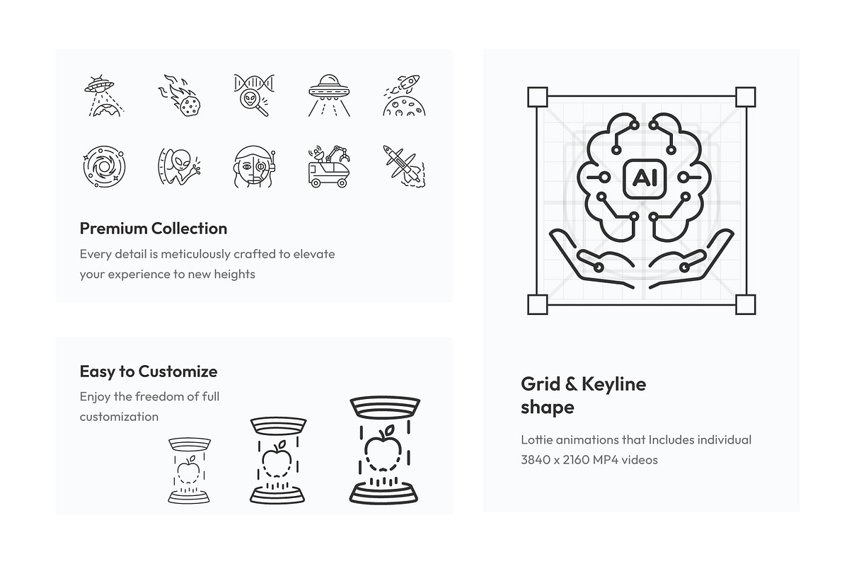 Animated Sci Fi Icons Art, an Outline Icon by Prosymbols (Photo 3 of 4)