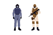 Armed forces, soldiers with guns set, a Person Illustration by PaperTrident (Thumbnail 2 of 5)