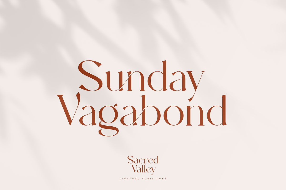Sacred Valley - Ligature Serif Font, a Serif Font by Pen Culture (Photo 3 of 11)