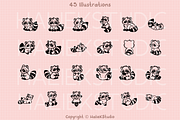 Raccoons SVG Illustrations, an Animal Illustration by HalieKStudio (Thumbnail 2 of 9)