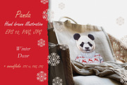 Panda / Winter time, an Animal Illustration by Victoria_Novak (Thumbnail 3 of 3)