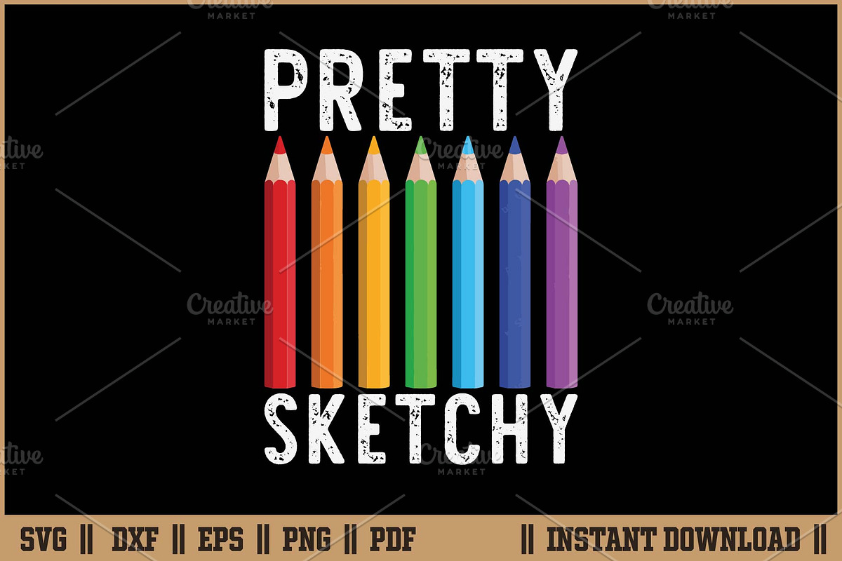 Pretty Sketchy Art Lover Quote SVG, a Work Illustration by Handy Arts Studio (Photo 1 of 3)