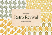 Watercolor Retro Patterns, a Pattern Graphic by ArtPavo (Thumbnail 1 of 5)