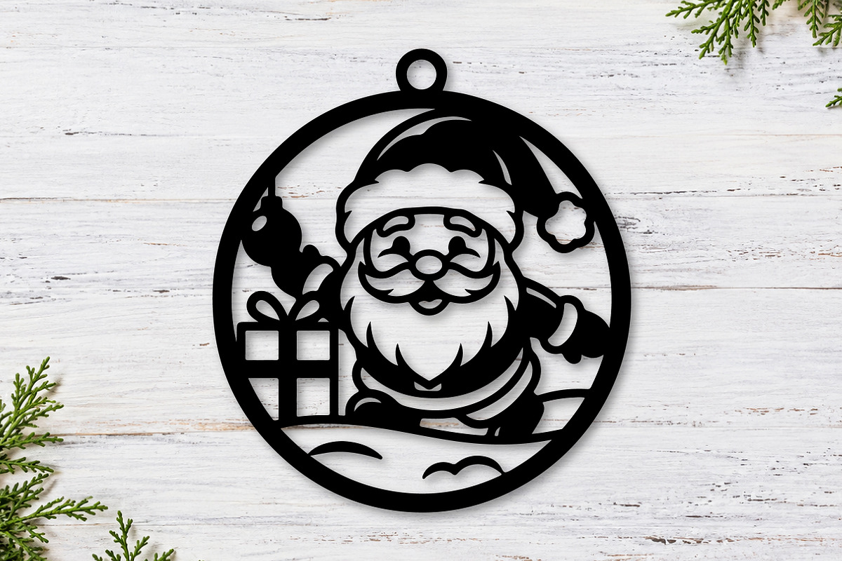 Santa Claus Laser Cut Christmas, a Seasonal Illustration by CraftArtStudio (Photo 2 of 3)