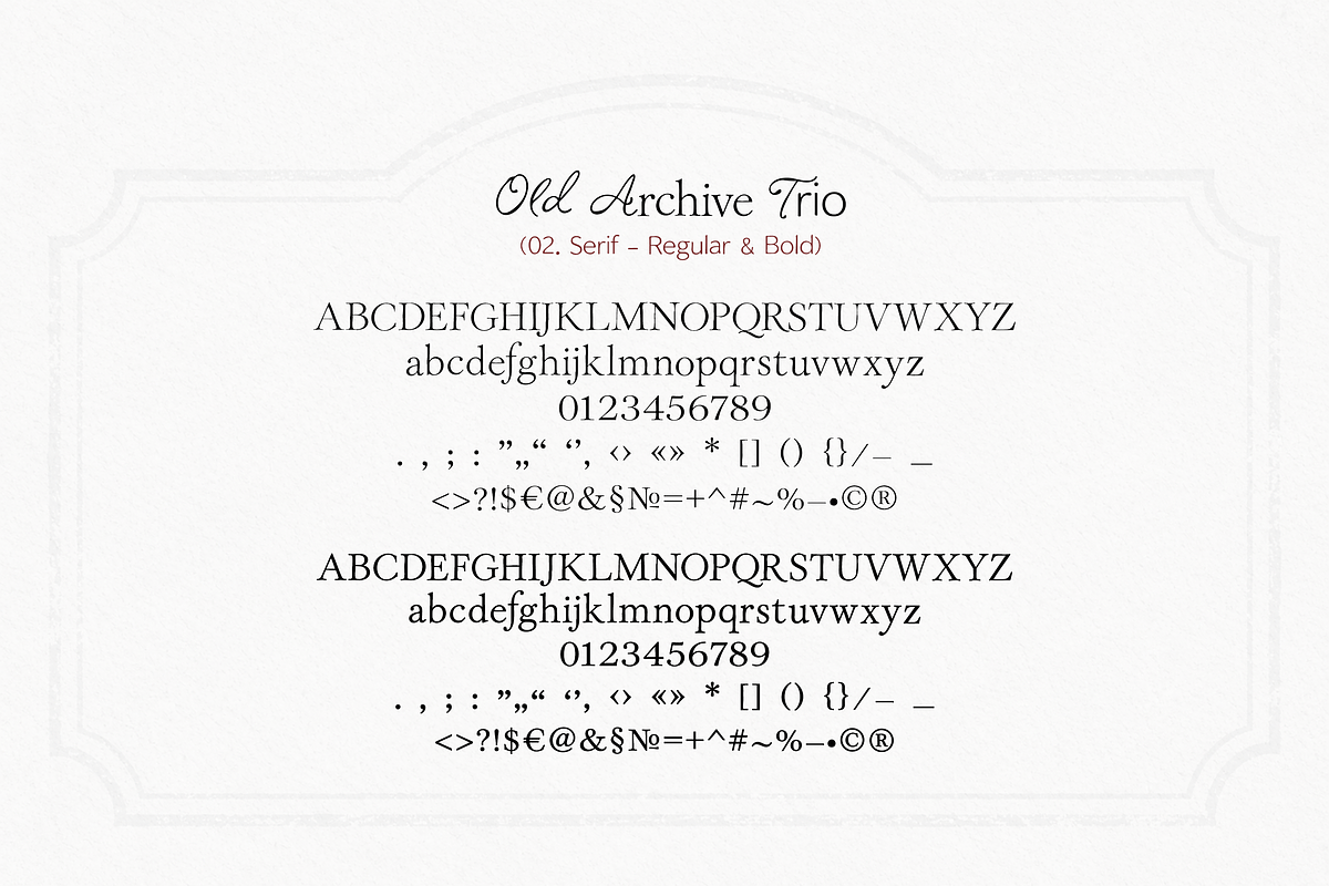 Old Archive - Vintage Font Trio, a Script Font by elvinova (Photo 12 of 13)