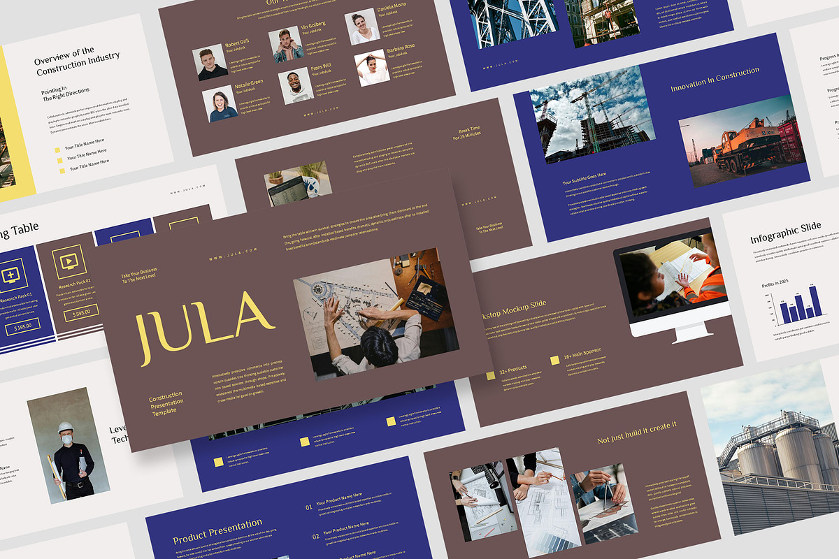 Jula : Construction Google Slides, a Presentation Template by Punkl Camp (Photo 1 of 9)