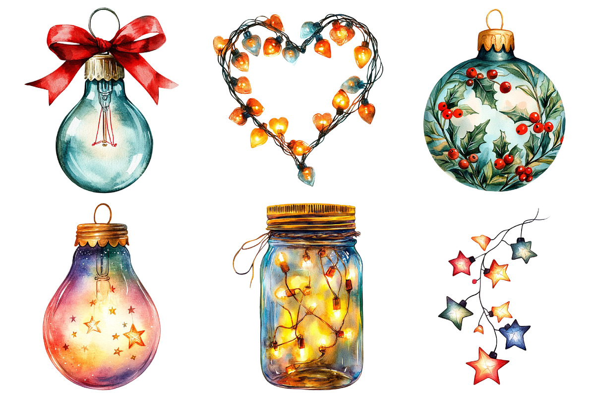 Christmas Lights Clipart, an Illustration by Daily.Designs (Photo 5 of 5)