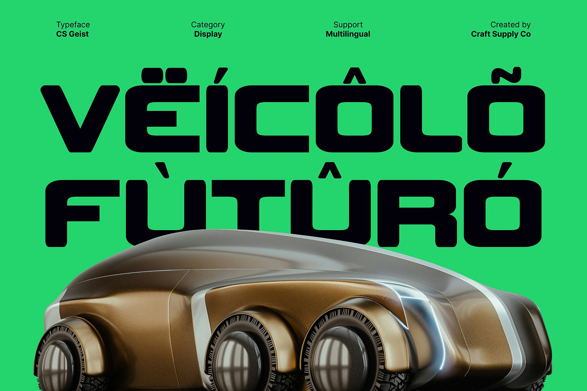 CS Geist – Techno Font, a Sans Serif Font by Craft Supply Co. (Photo 7 of 8)
