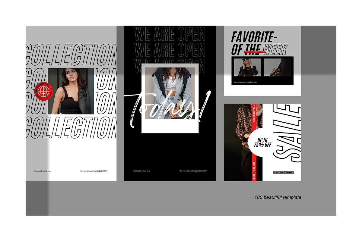 Black Friday Instagram Canva Pack, a Social Media Template by Angkalimabelas (Photo 5 of 5)