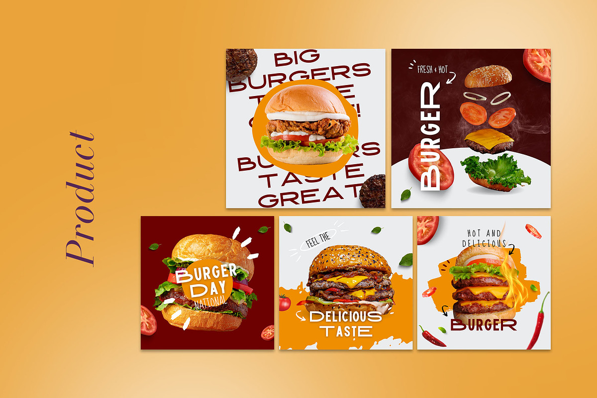 Burger / Food Instagram | CANVA, a Social Media Template by Azruca (Photo 8 of 17)