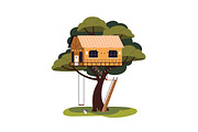 Wooden tree houses for kids set, an Object Illustration by PaperTrident (Thumbnail 3 of 6)