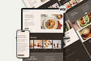 Restaurant, Cafe Wix Website, a Wix Template by Sky Dore Design (Thumbnail 1 of 13)