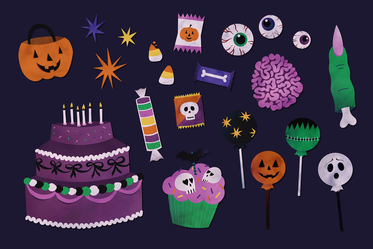 Halloween Party. 80+ Illustrations, a Decorative Illustration by Vicccky (Photo 3 of 9)