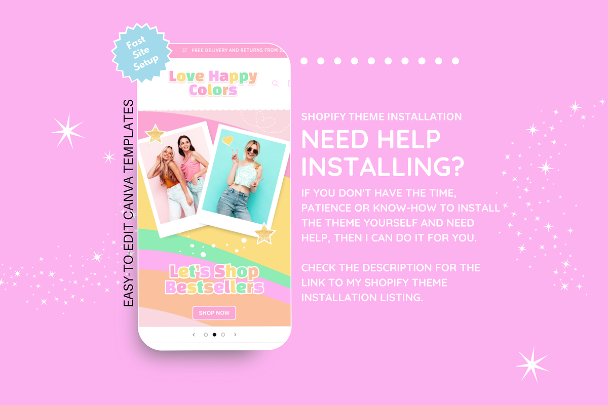 Happy Colors Shopify Theme, a Shopify Template by SunshineStudioBoutique (Photo 8 of 10)