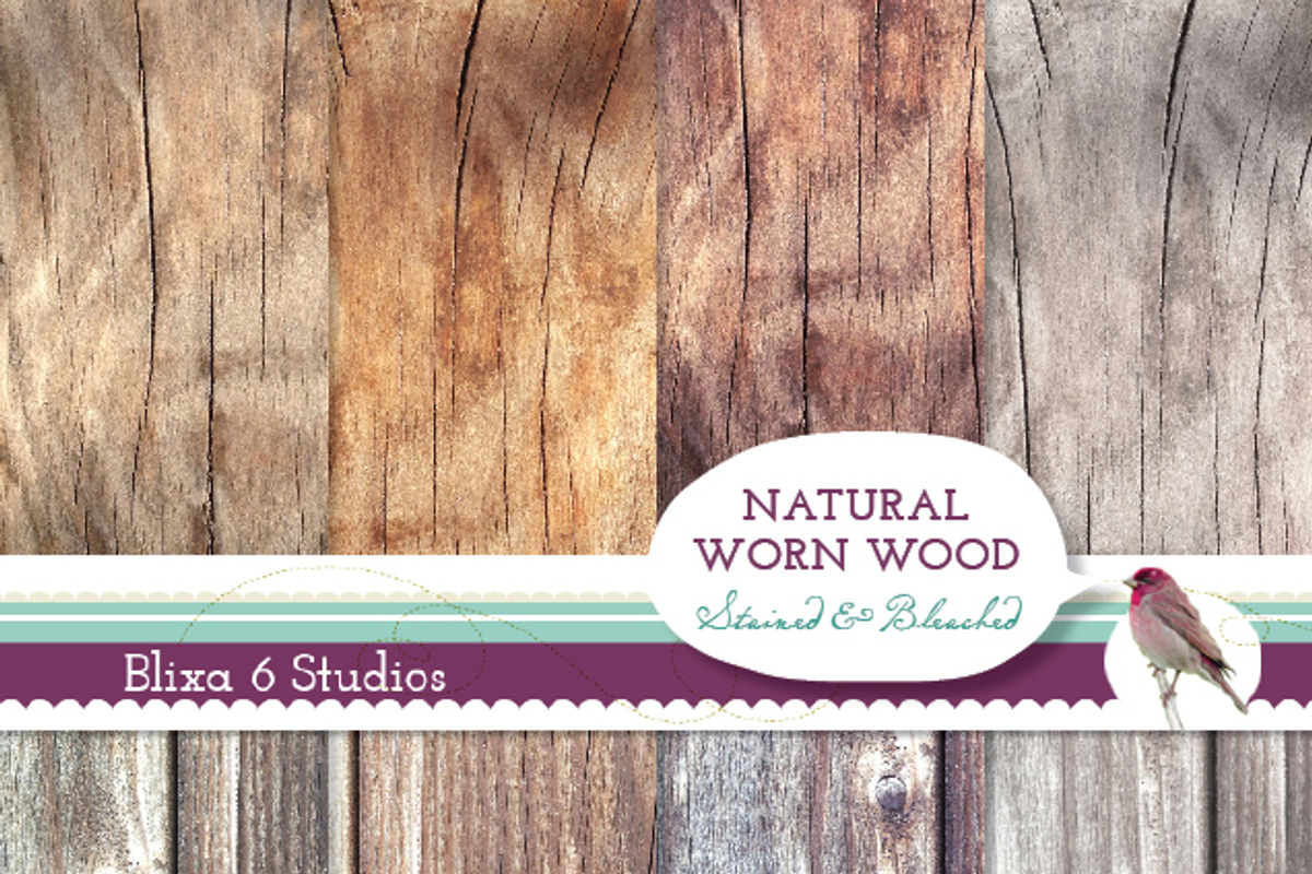 24 Weathered Wood Textures Bundle preview 4