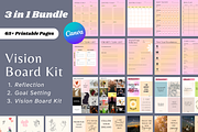 2025 Vision Board Kit Printable, a Card Template by Climbwithelevator (Thumbnail 1 of 10)