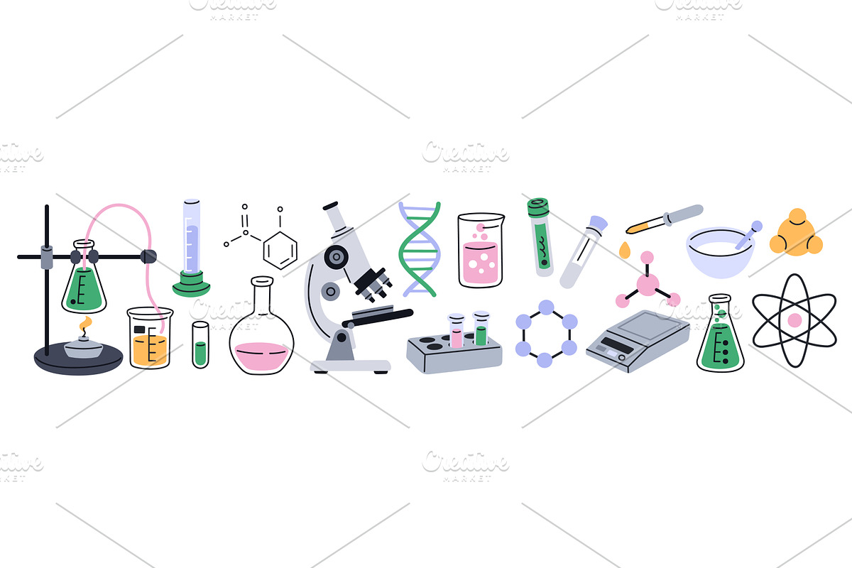 Chemistry tools. Chemical or, an Illustration by YummyBuum