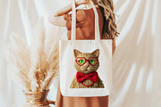 Yarn Crochet Cat Valentine's Day PNG, an Illustration by DreamCafeArt (Thumbnail 3 of 8)