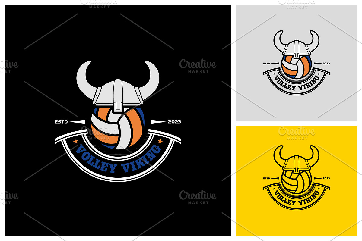 Viking Volleyball Team Logo, a Branding & Logo Template by Atlantis X Nurman Arbai (Photo 2 of 2)